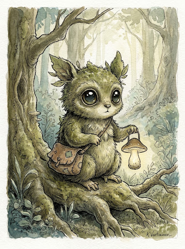 Forest Guardian Illustration by Katja Vartiainen